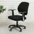 thumbnail image 5 of AUQ Office Chair Covers Stretch Computer Chair Cover Washable Computer Chair Slipcovers for Universal Rotating Chair Black, 5 of 7
