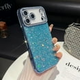 thumbnail image 3 of for iPhone 17 Pro Max Case, Shockproof Cute Bling Glitter Sparkle Cover Sequin Diamonds Shiny Camera Lens Protector Girls Women Soft Electroplated Case for iPhone 17 Pro Max 6.9 inch, Blue, 3 of 9