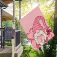thumbnail image 4 of Valentine''s Day Gnomes House Flag Double Sided Pink White Stripes with Love Heart Gnome Garden Yard Flags Valentines Day Spring Outdoor Outside Decoration 28x40 Inch, 4 of 6