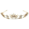 thumbnail image 1 of Vestido de boda de la corona de la muchacha brillante Tiara Tocado de la boda Star Modeling Crown Prop, 1 of 5