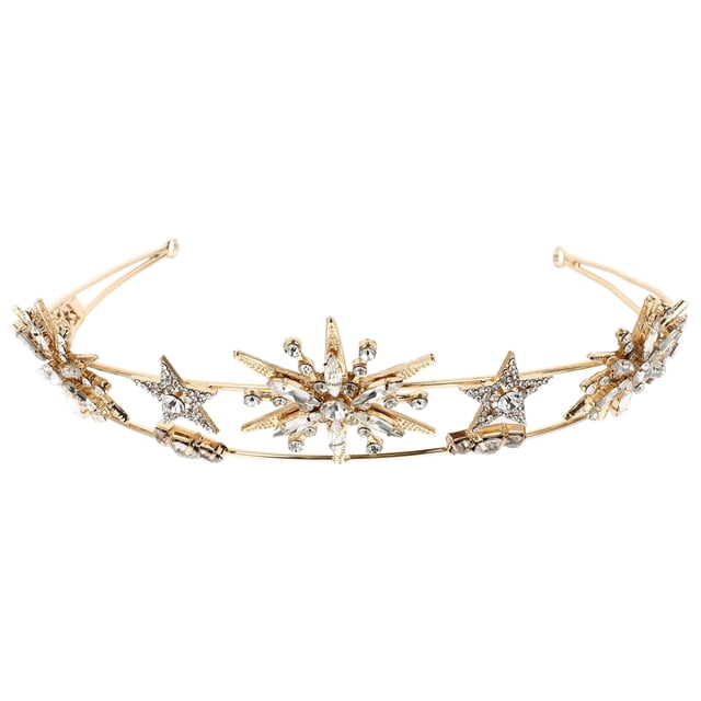 Vestido de boda de la corona de la muchacha brillante Tiara Tocado de la boda Star Modeling Crown Prop