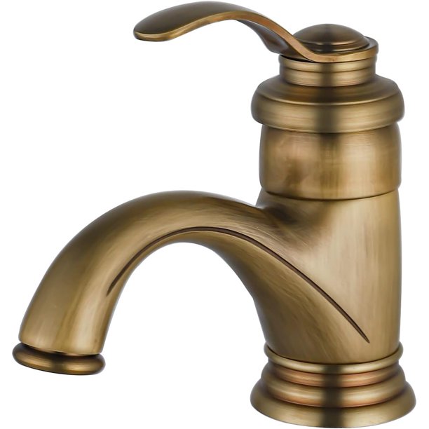 Grifo clásico para lavabo de baño, rendimiento antigoteo que garantiza la conservación del agua, estructura de latón de primera calidad con burbujeador ABS, estilo cascada, fácil de instalar y
