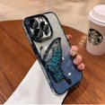 thumbnail image 3 of Funda Quicksand Butterfly para iPhone 16 15 Pro Max, lujosa funda suave con baño de purpurina brillante para niña para iPhone 11 12 13 14 Pro Max, 3 of 5
