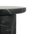 thumbnail image 4 of Elion Outdoor Patio Round Side Table, Concrete, MGO, Black Marble Design, 4 of 6