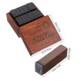 thumbnail image 2 of CTIRCHIU 1Set Multipurpose Wooden Stamp Kit English Letters Brown Wood for Scrapbook and Card Making, 2 of 7
