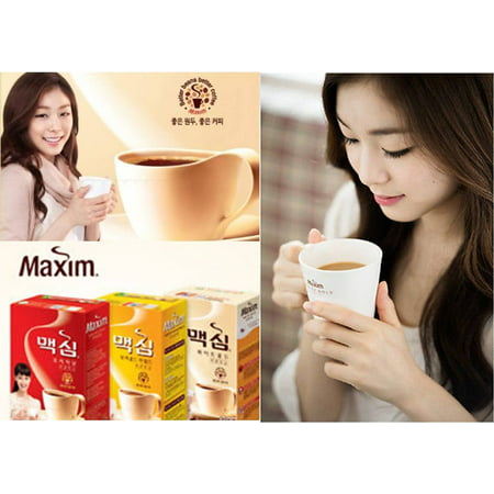 Korean Maxim White Gold/Mocha Gold Mild/Original Instant Coffee Mix Variety Sample Combo Combination 15