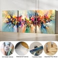 thumbnail image 4 of Hieng 3Pieces Canvas Wall Art Decor Modern Artwork Print Abstract Colorful Brushstrokes Landscape Painting Poster Wall Art for Living Room Home Decoration（Only canvas）, 4 of 6