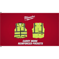 thumbnail image 4 of Milwaukee Tool Hi Vis Yellow Prfrm Safety Vest-S/M, 4 of 8