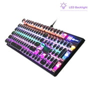 MageGee Typewriter Wired Gaming Keyboard with RGB Backlight, Black