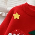 thumbnail image 4 of yocbz Little Girl Christmas Sweater Kids Baby Girls Boys Christmas Fall Sweater Crew Neck Tree Warm Winter Sweater Clothes Red,Size for 1-2 Years, 4 of 9