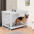 thumbnail image 2 of Pirecart 44.1" Wooden Large Pet Dog Crate Furniture with Removable Tray for Small/Medium/Large Dogs, 2 of 9