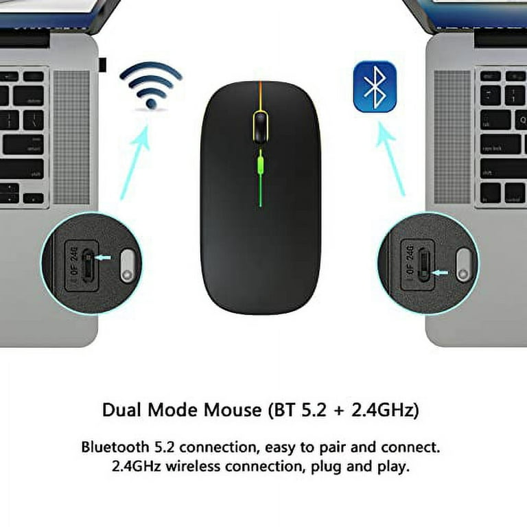 Samsung Bluetooth Wireless Mouse Slim, Compact, Silent, for Laptop, Tablet,  MacBook, Android, Windows - Black