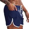 thumbnail image 3 of EOYWHK Workout Shorts for Men Breathable with Pockets Drawstring Mens Active Shorts Soft Lightweight Breathable Active Shorts for Men Dark Blue, Size L, 3 of 7