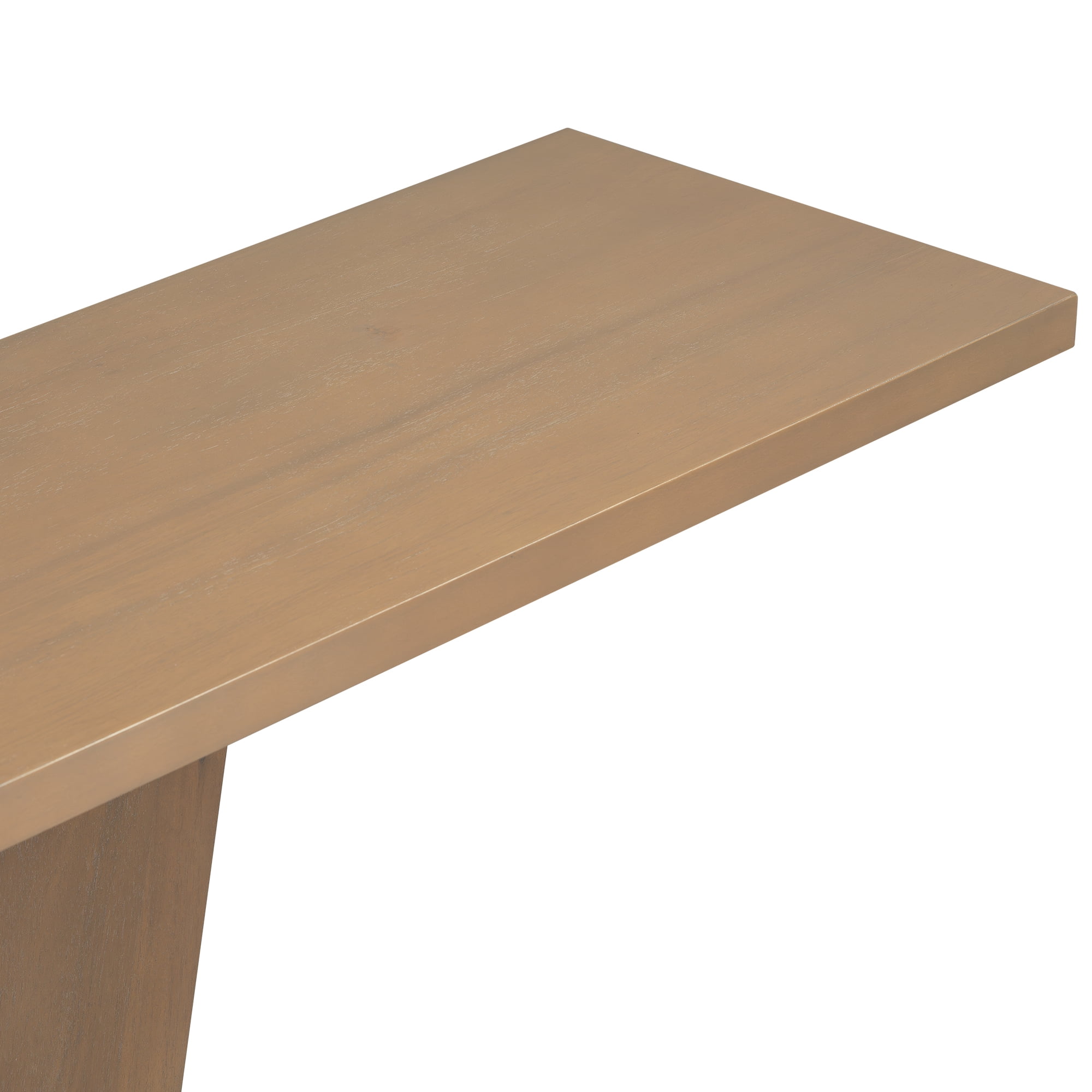 Aukfa Wooden Rectangular Console Table, Sofa Table Behind The Couch V-Base Design for Living Room, Entryway,Brown