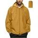 thumbnail image 1 of pstuiky tops de invierno para hombre Chaqueta impermeable de color liso para hombre para exteriores, para escalada, deporte, correr, con bolsillo y cremallera, manga larga, con capucha, 1 of 8
