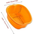 thumbnail image 5 of Uralili Large Foot Soaking Bath Basin, Sturdy Durable Plastic Foot Bath and Foot Massager Foot Bucket, Great for Getting the Dead/Old Skin Off Your Feet,Portable Foot Tub（Orange）, 5 of 7