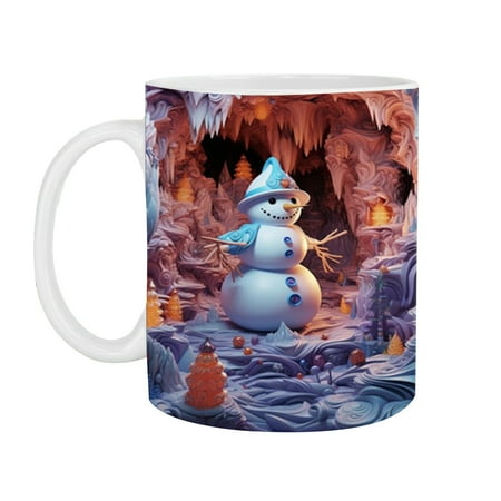 

YuanRX Drinking Cups 3D Mug Creative Space Design Multi Purpose Mugs 11oz Cute Mug Ceramic Coffee Mugs For Women And Men Christmas Gifts For Your Loved Ones Kitchen Essential (Clearance)