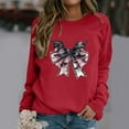 thumbnail image 2 of Funicet Blouses pour Femmes Mode, Blouses pour Femmes, Mode Décontractée Imprimé Col Rond Ample T-Shirt Blouse, Blouses pour Femmes Mode, Hauts à Manches Longues pour Femmes, 2 of 3