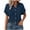 Navy, variant on Mgmyaa Womens Button Down Shirts Casual Short Sleeve Dress Shirt Textured Collared Summer Work Blouse Tops