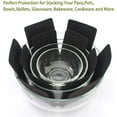 Fokelyi Pot Pan Protectors, Set of 12 and 3 Different Size, Red Pans