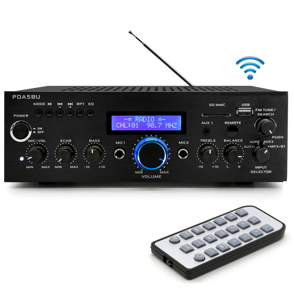 PYLE PDA5BU - Compact Bluetooth Stereo Amplifier - Home ...
