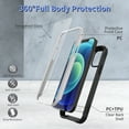 thumbnail image 5 of ExoGuard For iPhone 12/ iPhone 12 Pro Case,Clear Hard Back Case with Screen Protector (Black), 5 of 6
