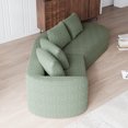 thumbnail image 7 of 112'' Oversized Modular Sectional Sofa, Modern Curved Cloud Couch with Deep Seat, Chenille Upholstered Couch with 4 Pillows for Living Room, No Assembly Required, Green, 7 of 7