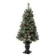 thumbnail image 2 of Árbol de Navidad Glitzhome flocado de 1,2 m con luces y decoración, 2 of 9