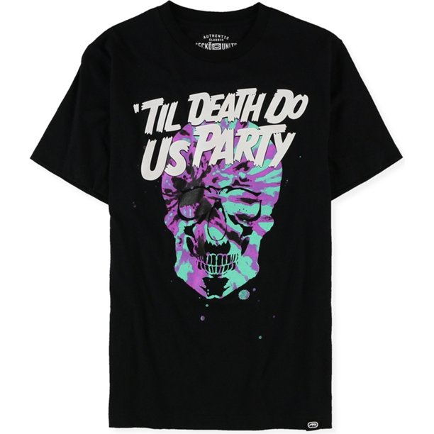 Ecko Unltd. Camiseta gráfica Till Death para hombre, negra, pequeña