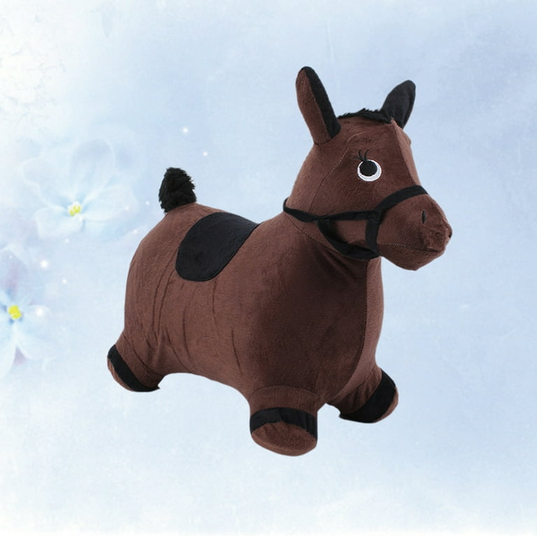 Jumping Horse Plush Horse Toy Cloth Horse Educational Toy Inflatable Child Toy Plush Toy