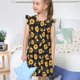 thumbnail image 4 of Fotbe Royal Blue Plaid Sunflower Vestido de Dormir para Niñas de 3 a 10 Años, Mangas Cortas, Estilo Princesa, Pijama Camisón con Mangas Voladas-X-Large, 4 of 6