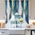 thumbnail image 4 of Abstract Graffiti Art Swag Curtain Valance for Windows, Gold Blue Blend Texture Window Treatments Short Swag Topper for Kitchen Windows Bathroom Bedroom, 36"x63", 4 of 8