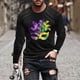 thumbnail image 1 of Amzcrzy Sudadera Para Hombre, Moda Para Hombre, Estampado De Carnaval, Blusa De Manga Larga Y Cuello Redondo, Color Negro, 2Xl, 1 of 5