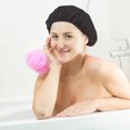 thumbnail image 4 of Gorro de ducha impermeable de doble capa para ducha, funda para el cabello para mujer, suministros para baño y cocina, 4 of 10