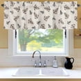 thumbnail image 6 of Nautical Theme Window Valance for Kitchen, Vintage Anchor Shining Stars Linen Background Rod Pocket Short Curtain for Small Windows, Light Filtering Decorative Valance, 60 x 14 Inch, 1 Panel, 6 of 9