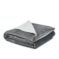 thumbnail image 3 of Cozy Tyme Lorraine Flannel Reversible Solid Sherpa Throw Blanket - Super Soft Solid Color 60"x 80" Light Grey, 3 of 10