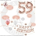 thumbnail image 4 of 59th Birthday Decorations, 59th Birthday Party Supplies, Fifty Ninth Birthday Banner Rose Gold, Confetti Balloons Her, 59 Cake Topper, 4 of 4