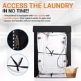 thumbnail image 6 of HOMEIORA 1pc Washing Machine Cover, Washer/Dryer Cover Fit Most Top Load or Front Load Washers/Dryers, All Weather Protection, Black, 6 of 7