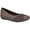 Dark Brown, variant on Easy Spirit Womens Acasia 3 Faux Leather Slip On Ballet Flats