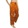 thumbnail image 2 of Disketp Golden Giltter Print Women'S Comfy Pajama Pants Casual Drawstring Palazzo Lounge Wide Leg Pants, 2 of 9