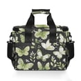 thumbnail image 2 of Green and White Butterflies Insulated Lunch Bag 15L Cooler Box for Women Men Work Camping Beach Travel, 2 of 7