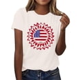 thumbnail image 4 of Vetsdori American Flag T Shirts for Women Short Sleeve Independence Day Pullover Casual 4th of July,Red White and Blue Graphic Crew Neck USA Years Anniversary Womens Tops Summer, 4 of 7
