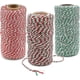 thumbnail image 1 of 100m Red And White Twine Red Christmas String Red Christmas Twine Durable Cotton Twine For Baking, Butchers, Crafts, Christmas Gift Wrapping Colored 3, 1 of 5