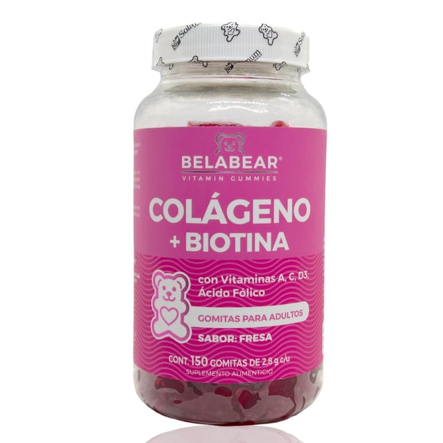 Colágeno + Biotina 150 gomitas Solanum Belabear SOLANUMBELABEARCOLAGENOBIOTINA