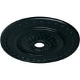 thumbnail image 3 of 29 1/2"OD x 3 5/8"ID x 1 5/8"P Sunflower Ceiling Medallion (Fits Canopies up to 5 5/8"), Hand-Painted Night Shade, 3 of 5