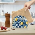 thumbnail image 2 of Yayeee Napkin Holder for Table Kitchen Paper Tissue Organization, Retro Plaid Lemon, 2 of 8
