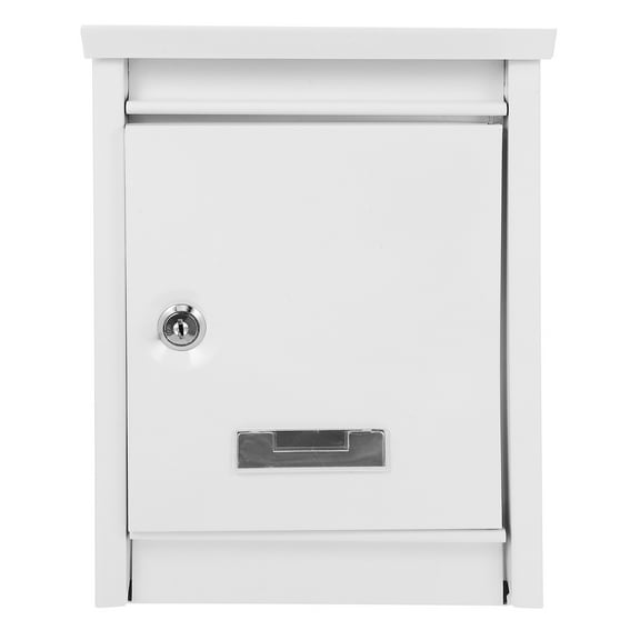 FOMIYES Outdoor Mailbox 1 Piece Iron Lockable Wall Mount with Weather-Resistant Construction