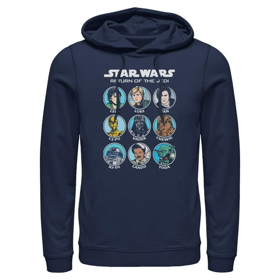 Mens Star Wars Cartoon Portraits Lightweight Hoodie