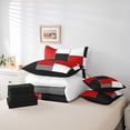 thumbnail image 6 of Homewish Abstract Square 7-Piece Bedding Comforter Set for Female Men,Geometric Plaid King Bedding Sets,Retro Vintage Minimalist Ultra Soft Bed Sheets,Luxury Bedroom Decor,Reversible, 6 of 8