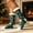 Green, variant on Christmas Fleece Socks for Men and Women, Fuzzy Non Slip Knit Slipper Socks, Winter Thick Warm Mid Calf Socks,Green